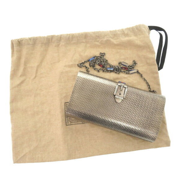 Gucci Metal Crystal Silver Chain Shoulder Bag - Picture 2 of 8